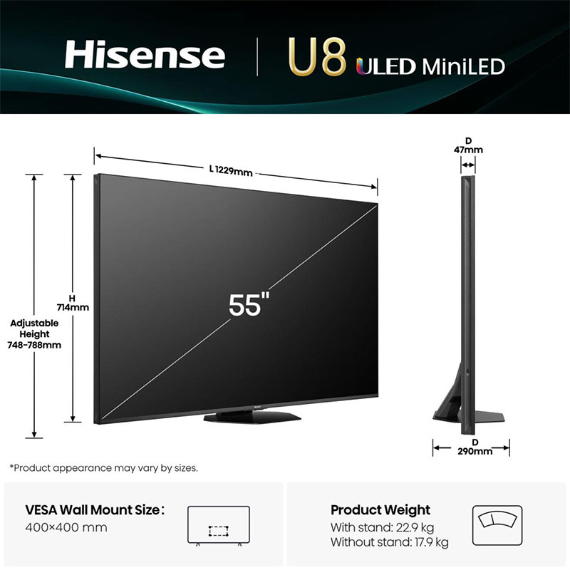 Hisense Mini LED 55"